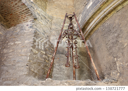 Medieval Skeleton Statue Gothic Architecture Historic Monument Cultural Heritage Medieval Skeleton Statue Gothic Architecture Historic Monument Cultural Heritage 138721777