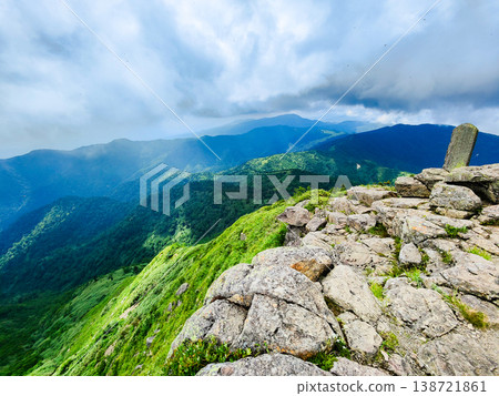 Summer hike up Mt. Iwasuge (view from the summit of Mt. Iwasuge) Summer hike up Mt. Iwasuge (view from the summit of Mt. Iwasuge) 138721861