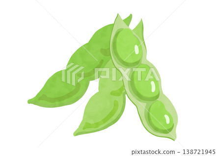 手繪風格毛豆向量圖 138721945
