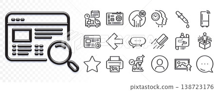 Star, 5g upload and Delivery line icons for web app. Glare of light effect. Message icon. Pack of Chemistry pipette, Dots message, Refrigerator pictogram icons. Vector Star, 5g upload and Delivery line icons for web app. Glare of light effect. Message icon. Pack of Chemistry pipette, Dots message, Refrigerator pictogram icons. Vector 138723176
