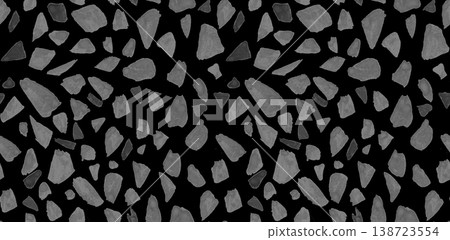 Seamless monochrome pattern with irregular geometry in dark tones for textiles Seamless monochrome pattern with irregular geometry in dark tones for textiles 138723554