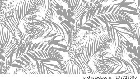 modern tropical pattern with bushes in practical unisex shades modern tropical pattern with bushes in practical unisex shades 138723590