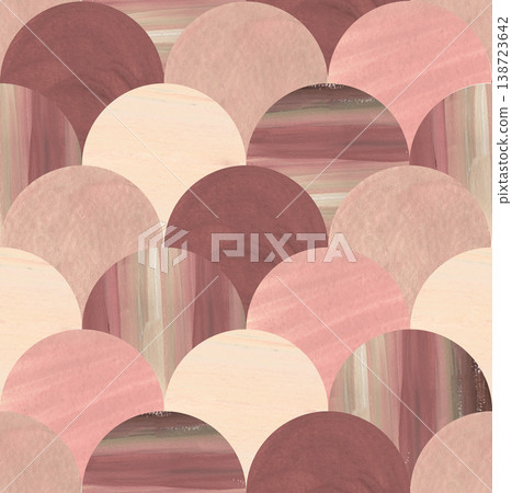 Seamless abstract art black and white pattern with fish scales for textiles. 138723642