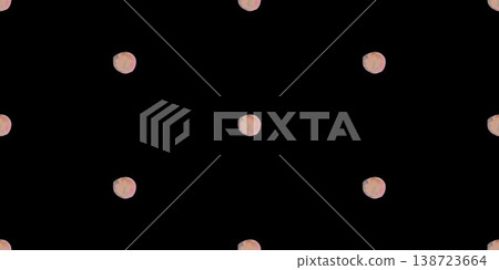 Seamless pattern with irregular polka dots painted in watercolor for women is clothing on black Seamless pattern with irregular polka dots painted in watercolor for women is clothing on black 138723664