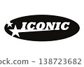 Text with emblem, Y2K-style iconic for modern teen design in vector format 138723682