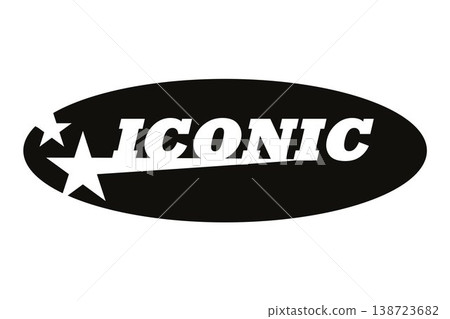 Text with emblem, Y2K-style iconic for modern teen design in vector format Text with emblem, Y2K-style iconic for modern teen design in vector format 138723682