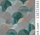 Seamless abstract art black and white pattern with fish scales for textiles. 138723683