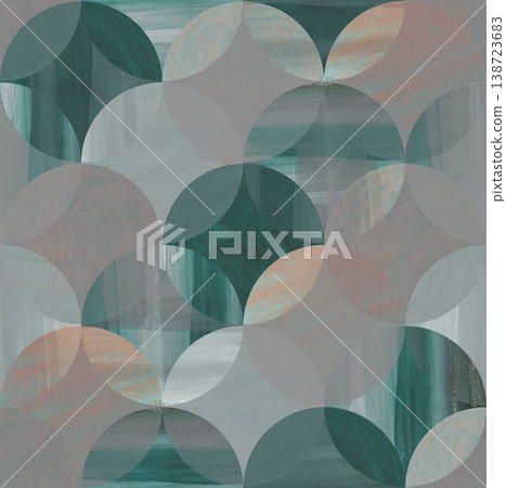 Seamless abstract art black and white pattern with fish scales for textiles. Seamless abstract art black and white pattern with fish scales for textiles. 138723683
