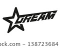 Text with emblem, Y2K-style dream for modern teen design in vector format 138723684