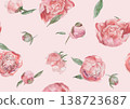 Delicate peonies on a seamless pattern for women is clothing for textile 138723687
