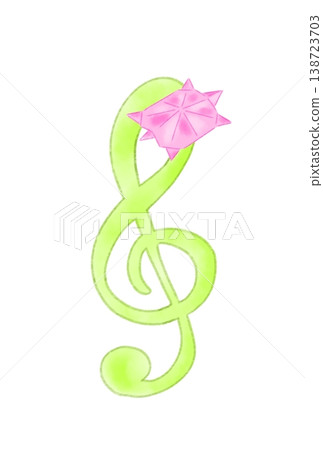 用摺紙製作的有烏龜的音符 138723703