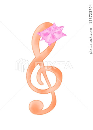 用摺紙製作的有烏龜的音符 138723704