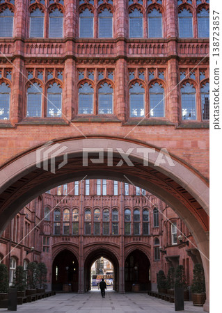 Victorian gothic architecture in Holborn in London 138723857