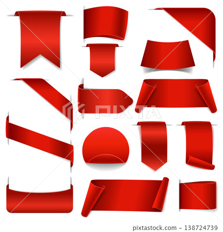 Big Set Blank Paper Banner Big Set Blank Paper Banner 138724739