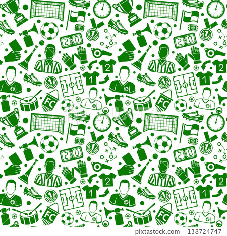Soccer Football Seamless Pattern 138724747