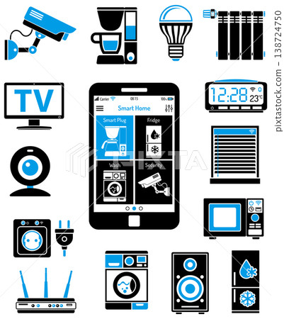 Smart House and internet of things icons set Smart House and internet of things icons set 138724750