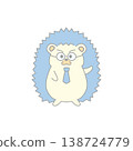 商務風格刺蝟引導姿勢插圖 138724779