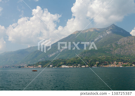 Lake Como panoramic view with mountains Italy Lake Como panoramic view with mountains Italy 138725387