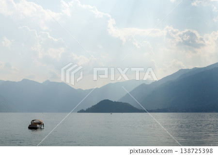Lake Como panoramic view with mountains Italy Lake Como panoramic view with mountains Italy 138725398