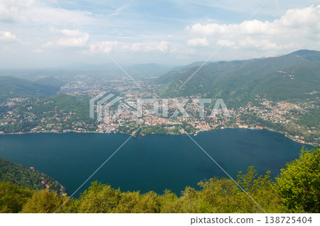 Varenna village with mountains on Lake Como Italy Varenna village with mountains on Lake Como Italy 138725404