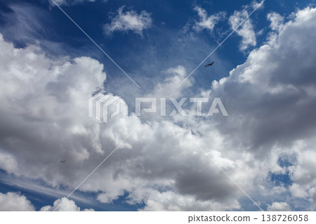 Beautiful sky with fluffy clouds Beautiful sky with fluffy clouds 138726058