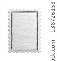 White Postage Stamp Blank Mockup Isolated Minimal Template for Branding and Design 138726153