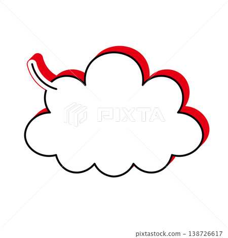 Simple illustration of a cloud-shaped speech bubble Simple illustration of a cloud-shaped speech bubble 138726617