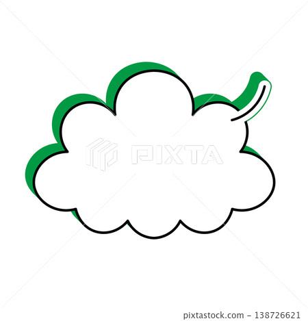 Simple illustration of a cloud-shaped speech bubble 138726621