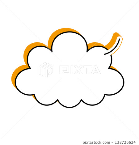 一個簡單的雲朵形對話框示意圖。 一個簡單的雲朵形對話框示意圖。 138726624