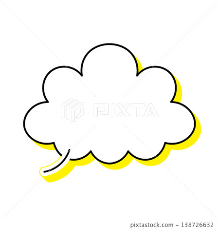 Simple illustration of a cloud-shaped speech bubble Simple illustration of a cloud-shaped speech bubble 138726632