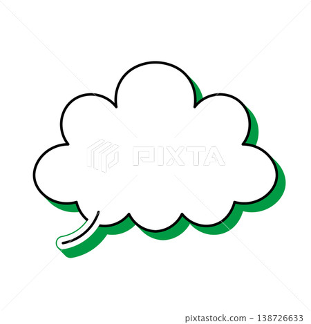 Simple illustration of a cloud-shaped speech bubble 138726633