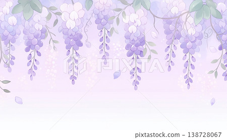 Cute wisteria flower background 138728067