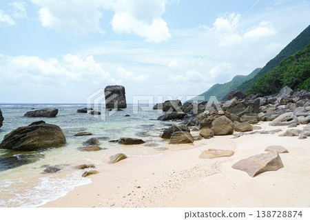 沖繩縣、西表島、南風田~鹿川、豆腐岩 沖繩縣、西表島、南風田~鹿川、豆腐岩 138728874