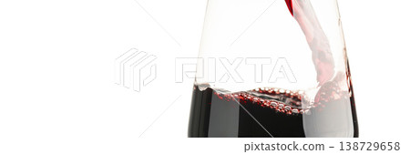 Red wine pouring banner isolated Red wine pouring banner isolated 138729658