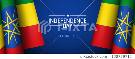 Ethiopia independence day vector banner, greeting card. Ethiopia independence day vector banner, greeting card. 138729713