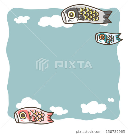 Text space 2 of the sky where carp streamers are swimming 138729965