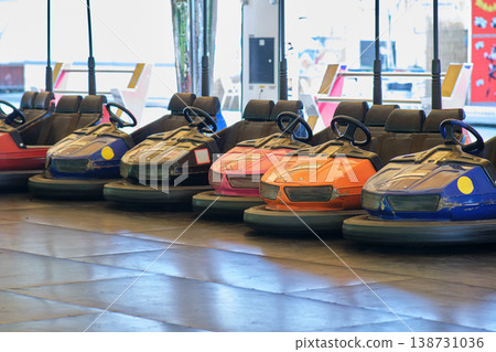 Electric cars on the rides are waiting Electric cars on the rides are waiting 138731036