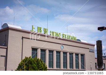 Ueno Station building and blue sky 138731065