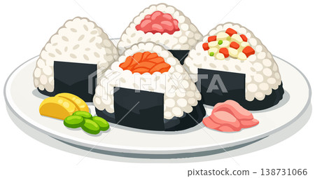 Assorted Japanese Onigiri  138731066
