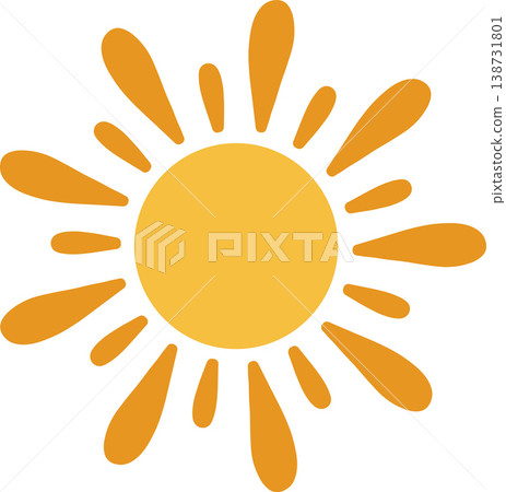 Cartoon sun clip art. Shining light rays. Summer elements and warm sunny symbols. Cartoon sun clip art. Shining light rays. Summer elements and warm sunny symbols. 138731801