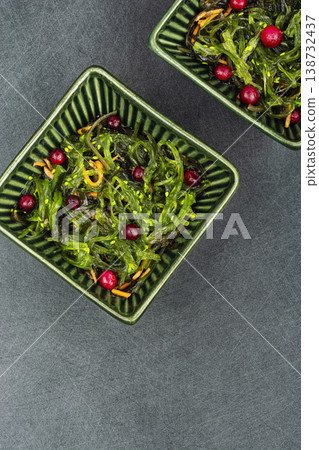 Asian Inspired Seaweed Salad with Cranberries Asian Inspired Seaweed Salad with Cranberries 138732437