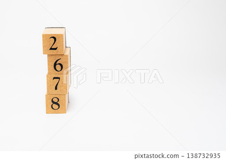 A four-digit number represented by wooden blocks; a simple numerical image resource. A four-digit number represented by wooden blocks; a simple numerical image resource. 138732935