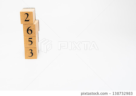 A four-digit number represented by wooden blocks; a simple numerical image resource. A four-digit number represented by wooden blocks; a simple numerical image resource. 138732983