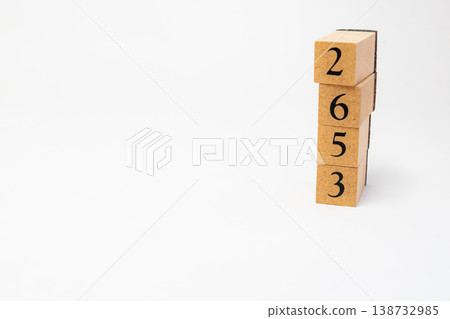 A four-digit number represented by wooden blocks; a simple numerical image resource. A four-digit number represented by wooden blocks; a simple numerical image resource. 138732985