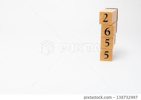 A four-digit number represented by wooden blocks; a simple numerical image resource. 138732997