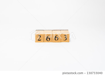 A four-digit number represented by wooden blocks; a simple numerical image resource. A four-digit number represented by wooden blocks; a simple numerical image resource. 138733040
