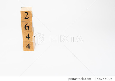 A four-digit number represented by wooden blocks; a simple numerical image resource. A four-digit number represented by wooden blocks; a simple numerical image resource. 138733096