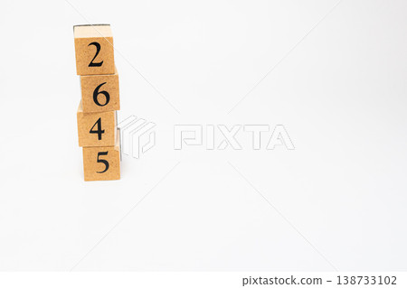 A four-digit number represented by wooden blocks; a simple numerical image resource. A four-digit number represented by wooden blocks; a simple numerical image resource. 138733102