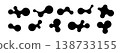 Metaball shapes with connected dots and morphing blobs. Geometric fluid organic metaball forms. Logo Vector 138733155