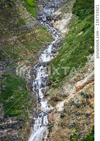 Tateyama in summer, overlooking somen waterfall Tateyama in summer, overlooking somen waterfall 138733921